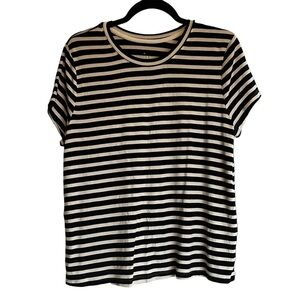 a new day Classic Black and White Striped Tee